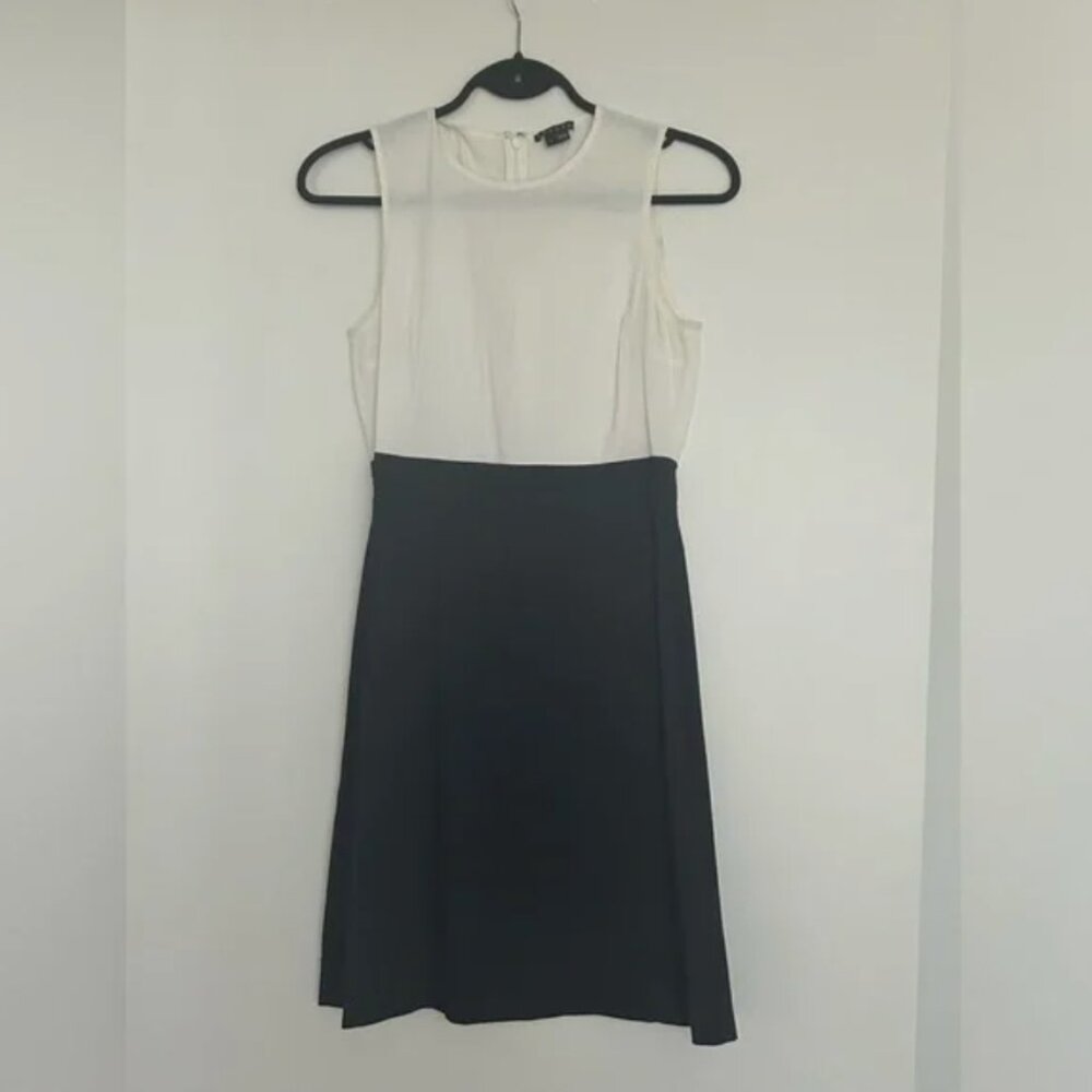 Theory color block linen dress.